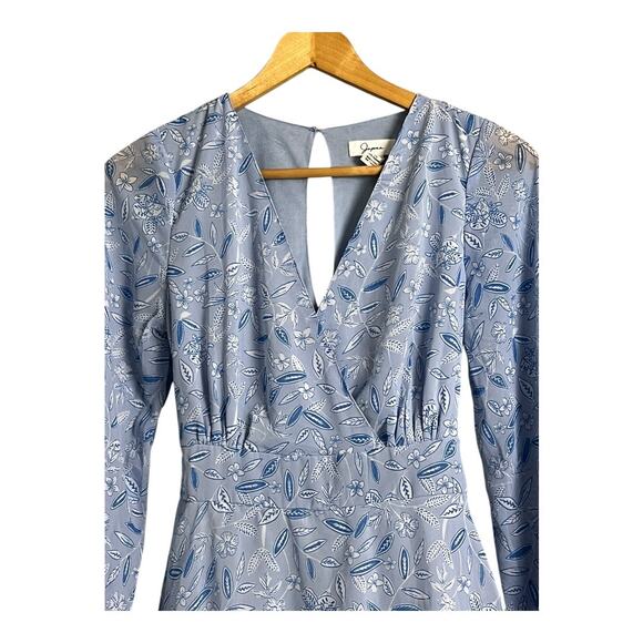 Japna Blue Floral Womens Jumpsuit Romper Playsuit M Medium Ruffled Belted - Picture 2 of 6